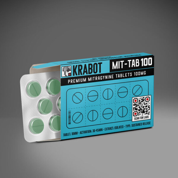 Krabot 100mg Kratom Mitragynine Tablets 10ct